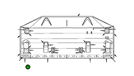 Левый концевой резец 646 328 C2 Komatsu