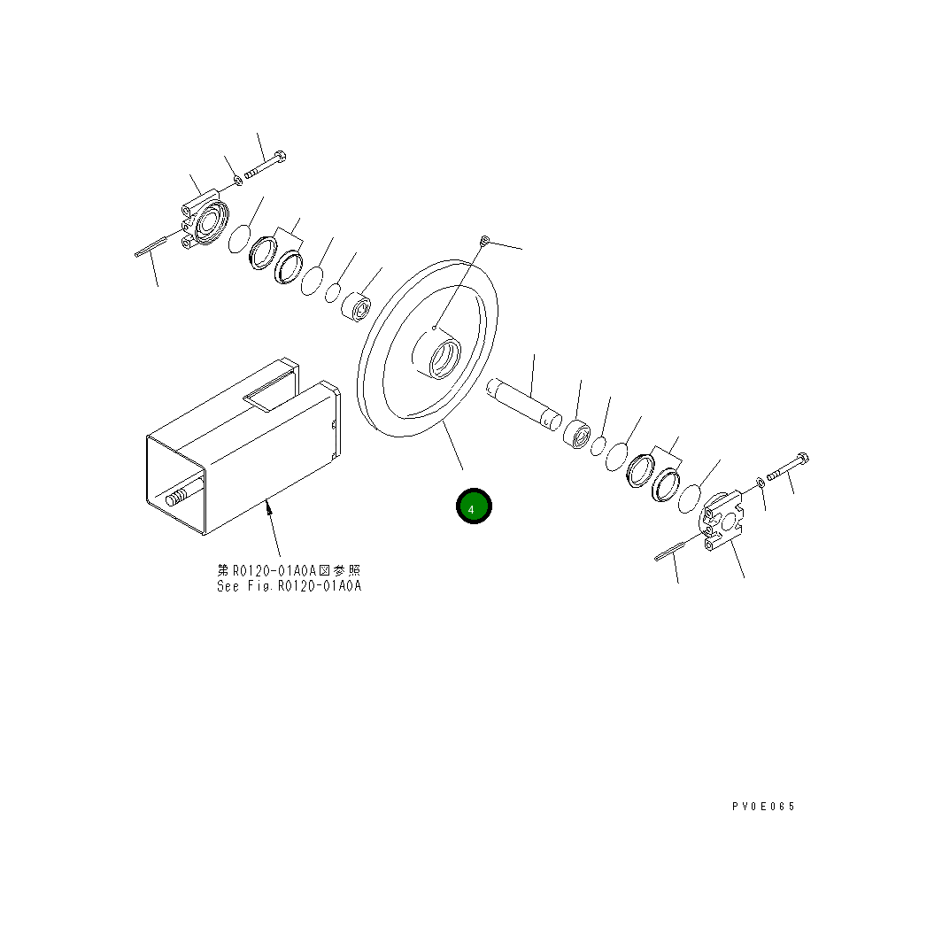 Направляющее колесо 13S-30-16440 Komatsu