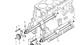 Левый балансирный вал в сборе 6131-31-9101 Komatsu