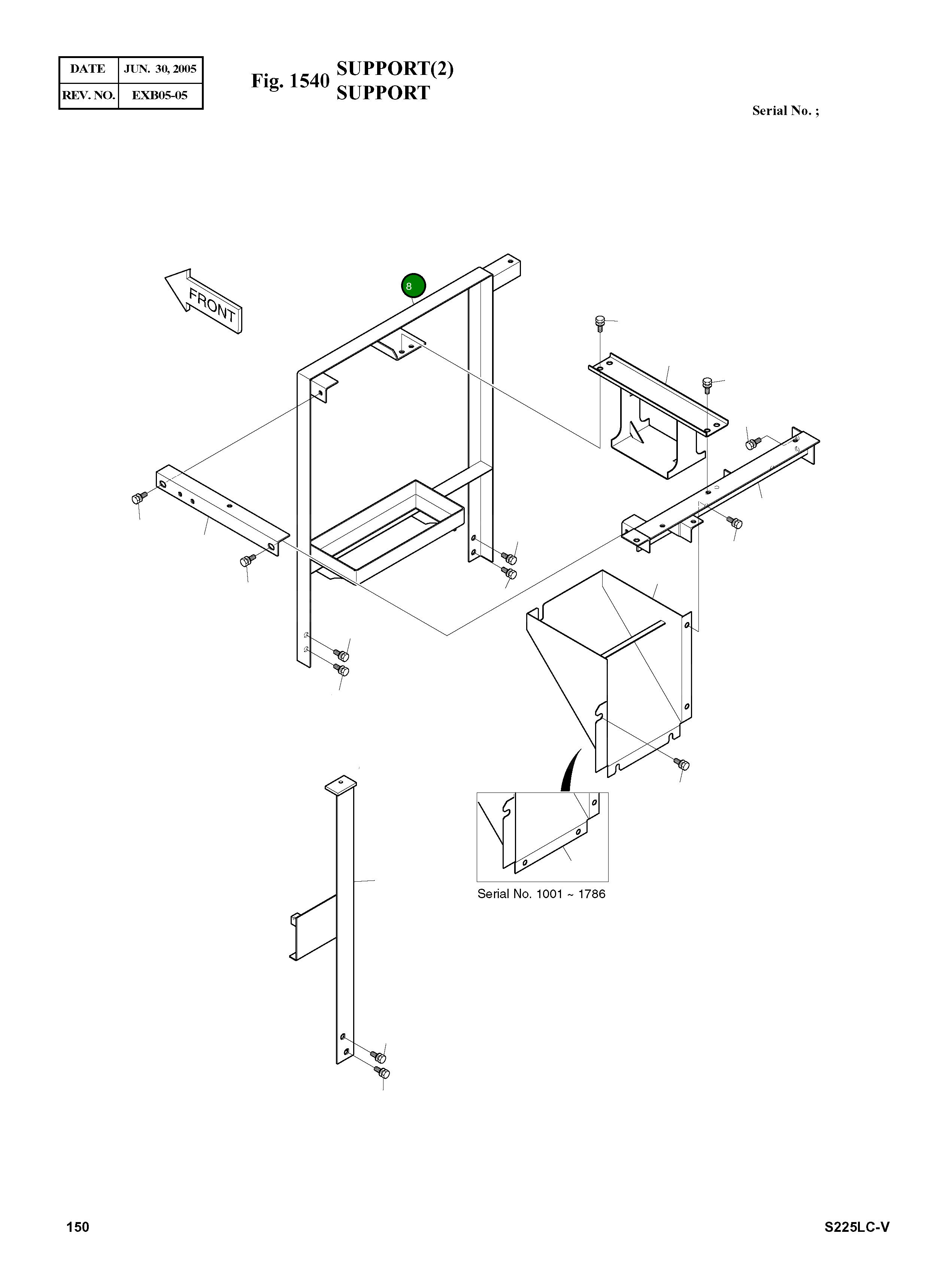 Опора 195-01896B Komatsu