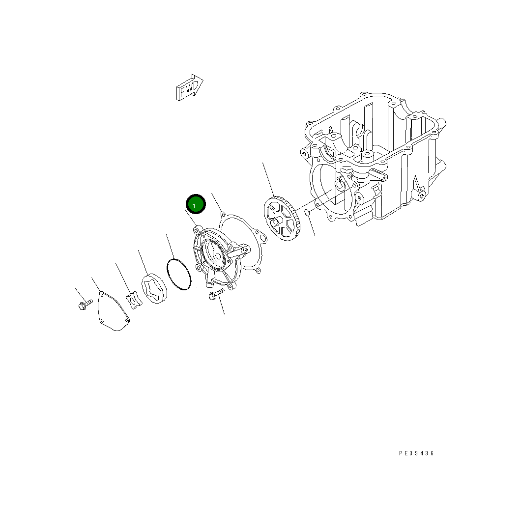 Корпус масляного насоса, в сборе HD15111ZA0000 Komatsu