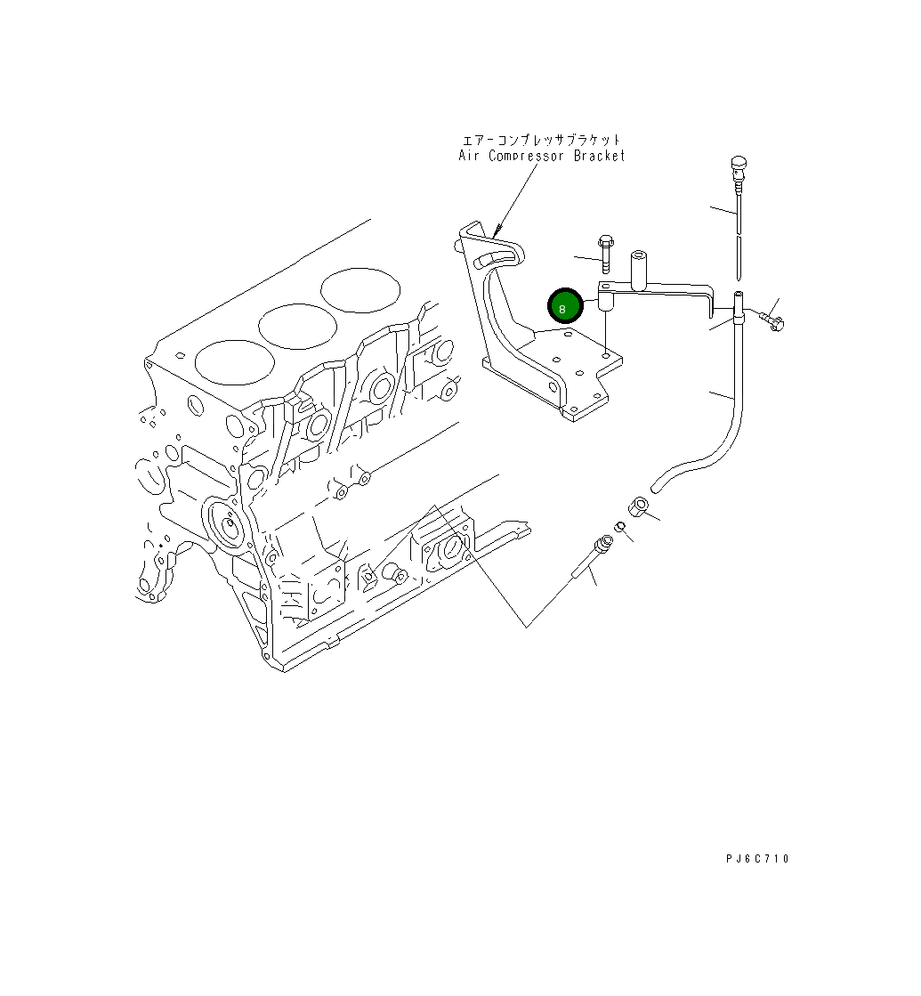 Кронштейн 6204-21-5660 Komatsu