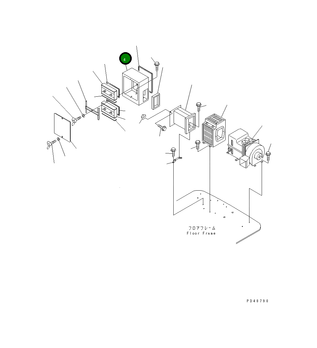 Короб фильтра, в сборе 418-07-23300 Komatsu