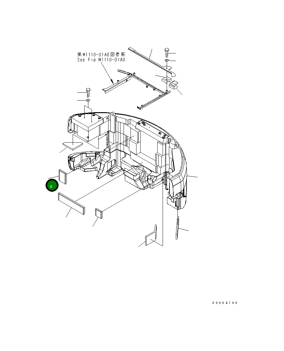 Лист 22U-46-24250 Komatsu