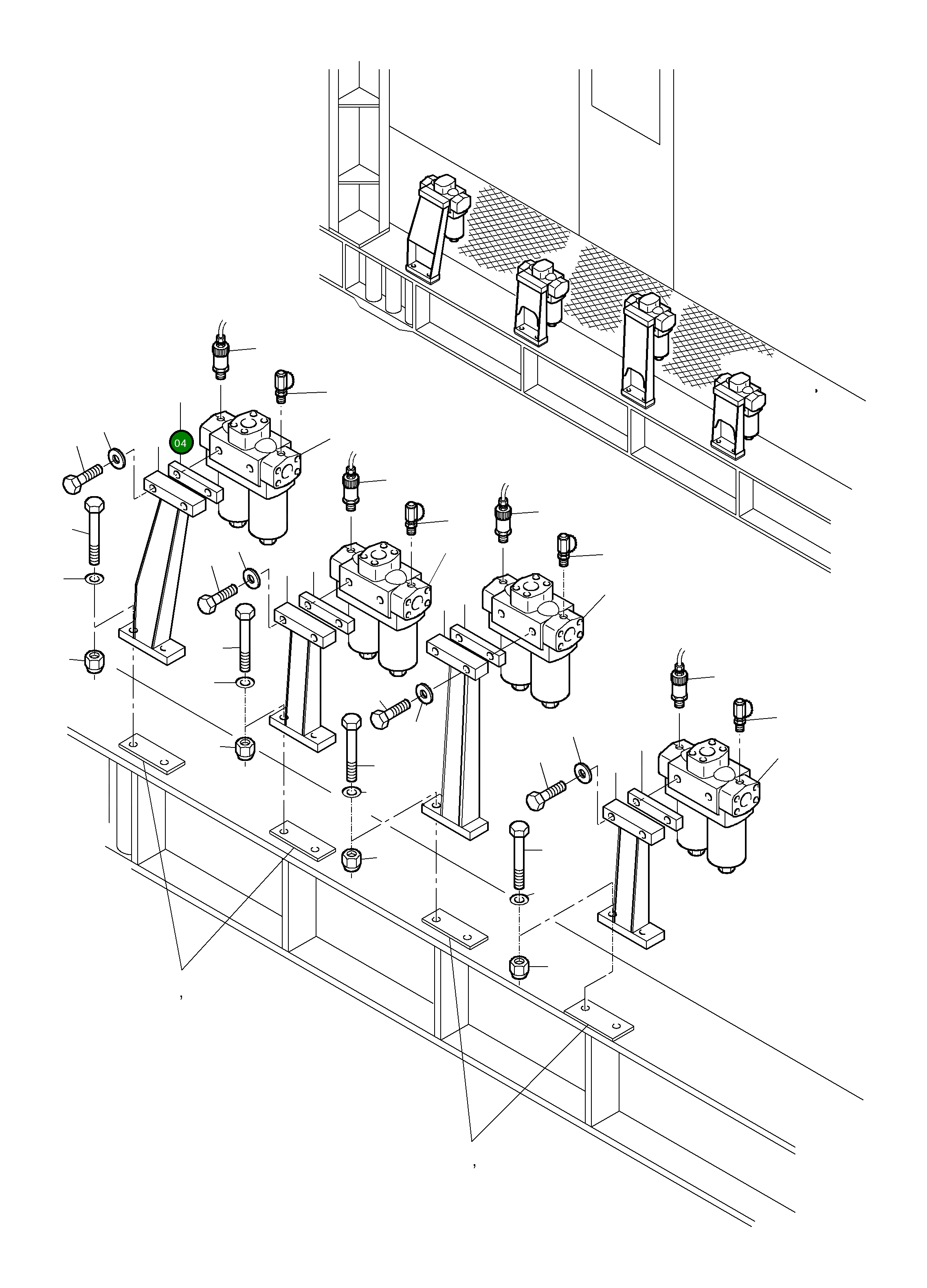 Кронштейн фильтра 924 377 40 Komatsu