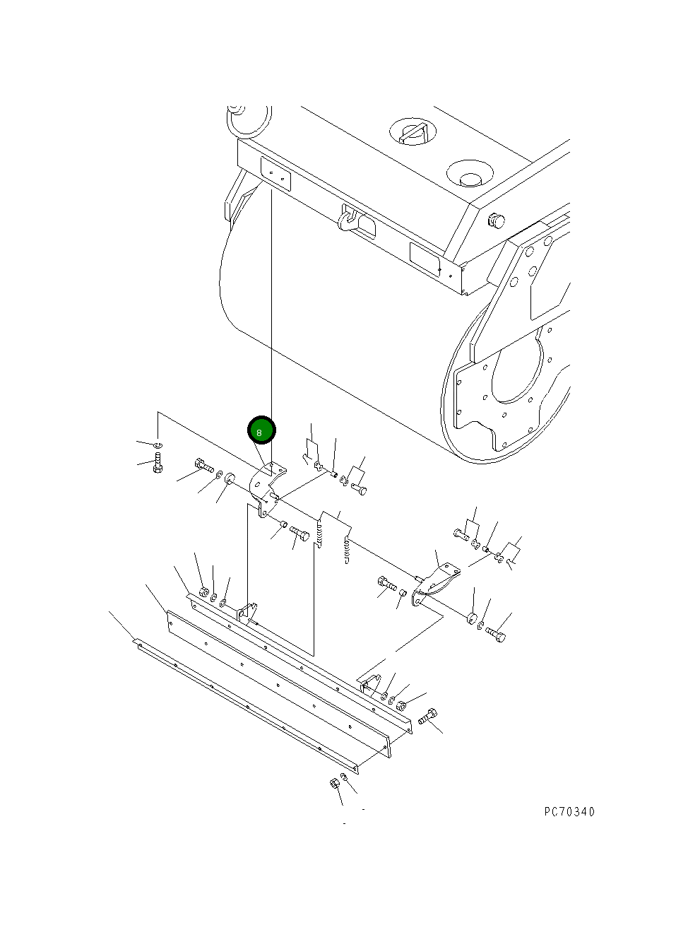 Кронштейн 258-51-38700 Komatsu
