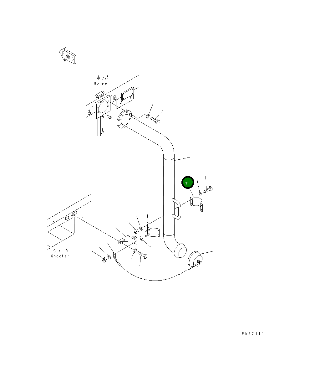 Клипса 277-70-54220 Komatsu