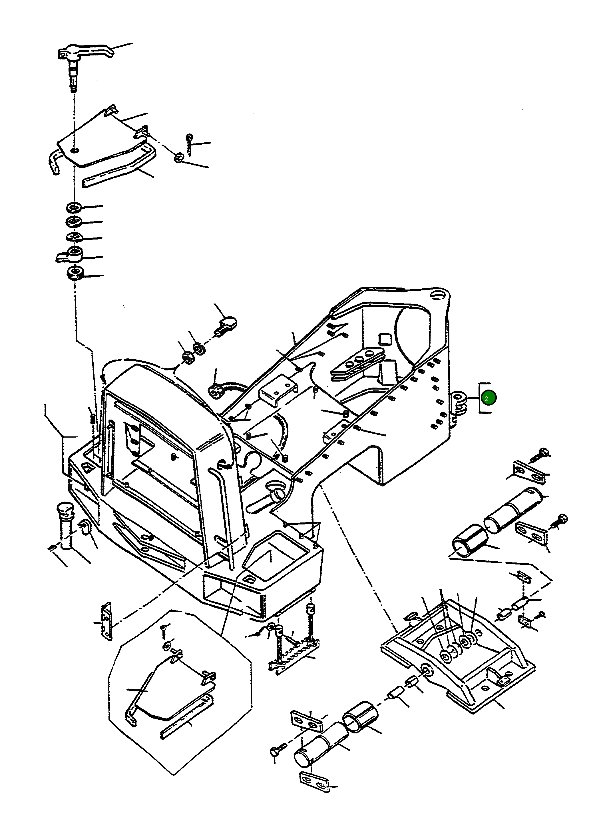 Кронштейн станины 4215685M2 Komatsu