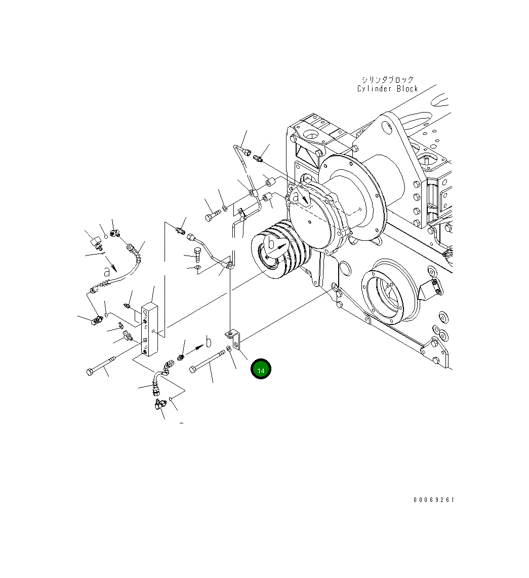 Кронштейн 6219-61-5840 Komatsu