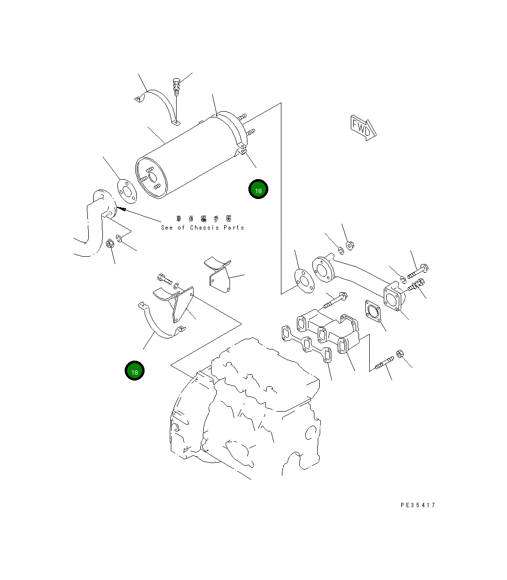 Нижняя лента YM129111-13680 Komatsu