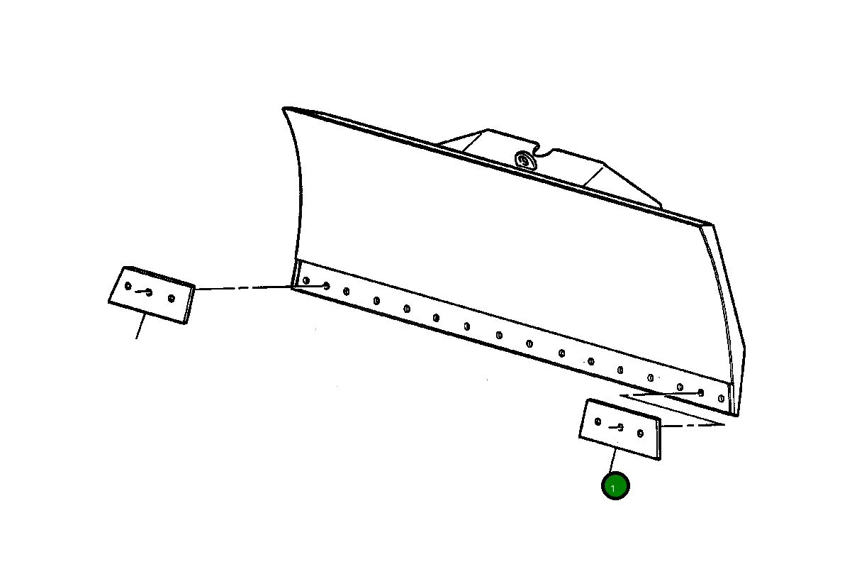 Левый концевой резец 627 585 C1 Komatsu
