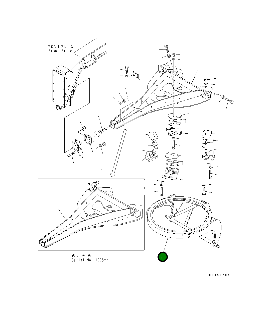 Опора 23B-735-3113 Komatsu