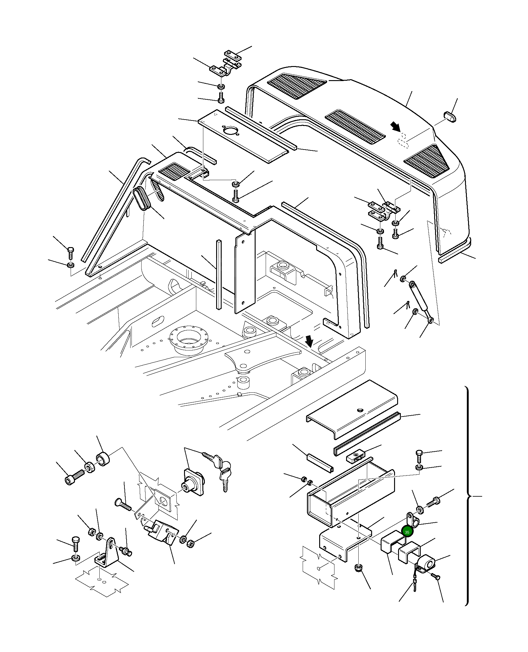 Опора 21D-54-11840 Komatsu