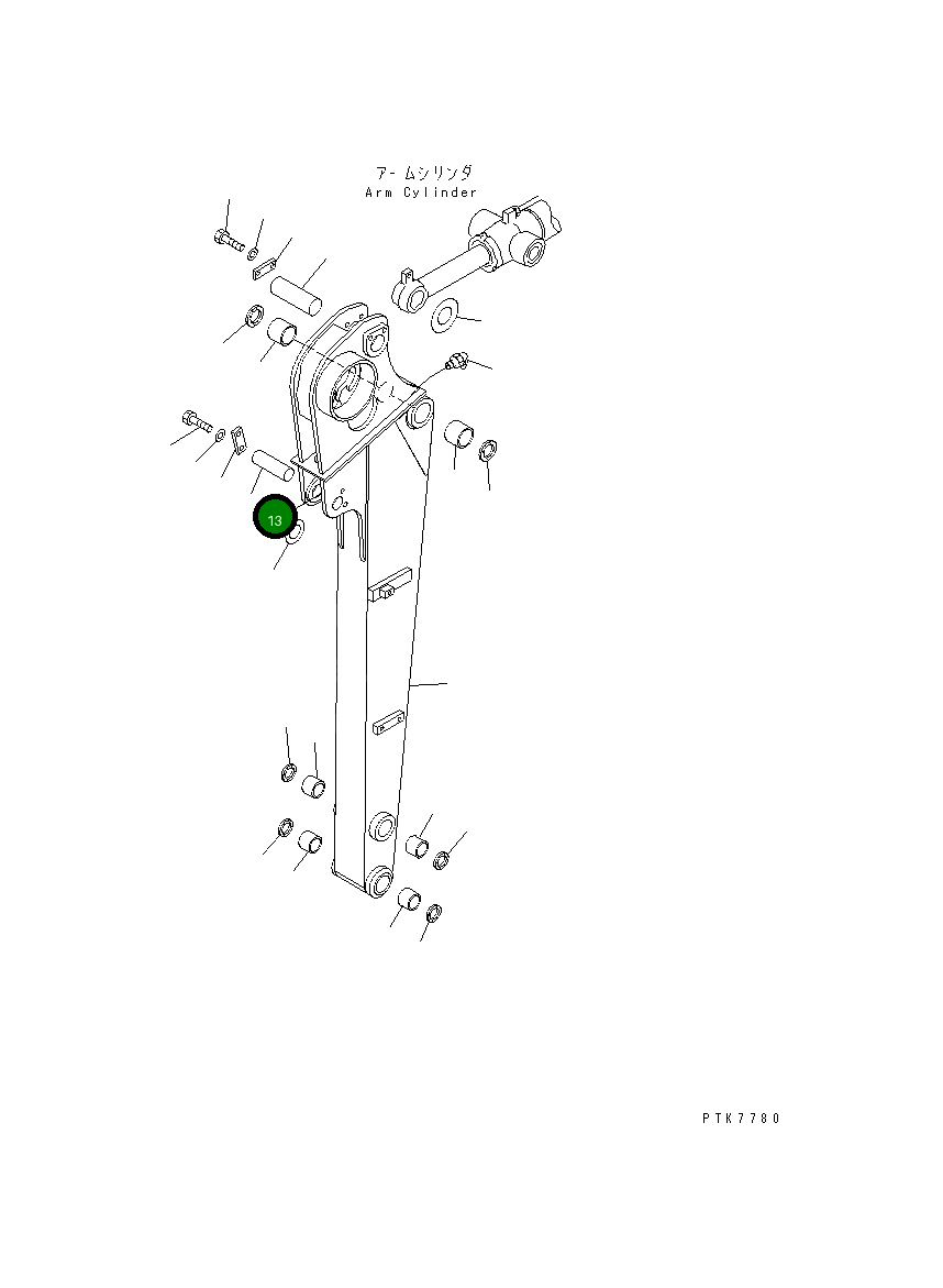 Палец 21X-70-32430 Komatsu