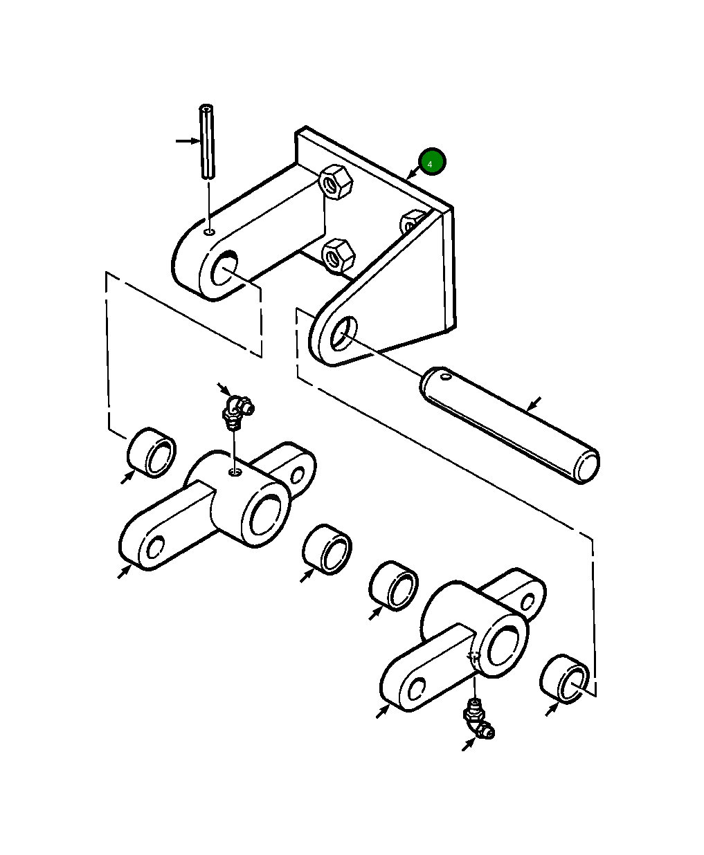 Кронштейн 1297 985 H1 Komatsu