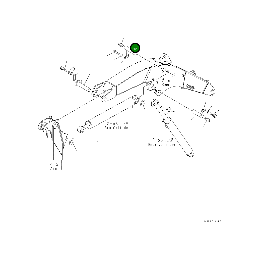 Палец 22F-959-1540 Komatsu