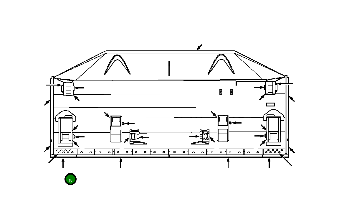 Левый концевой резец 646 328 C2 Komatsu