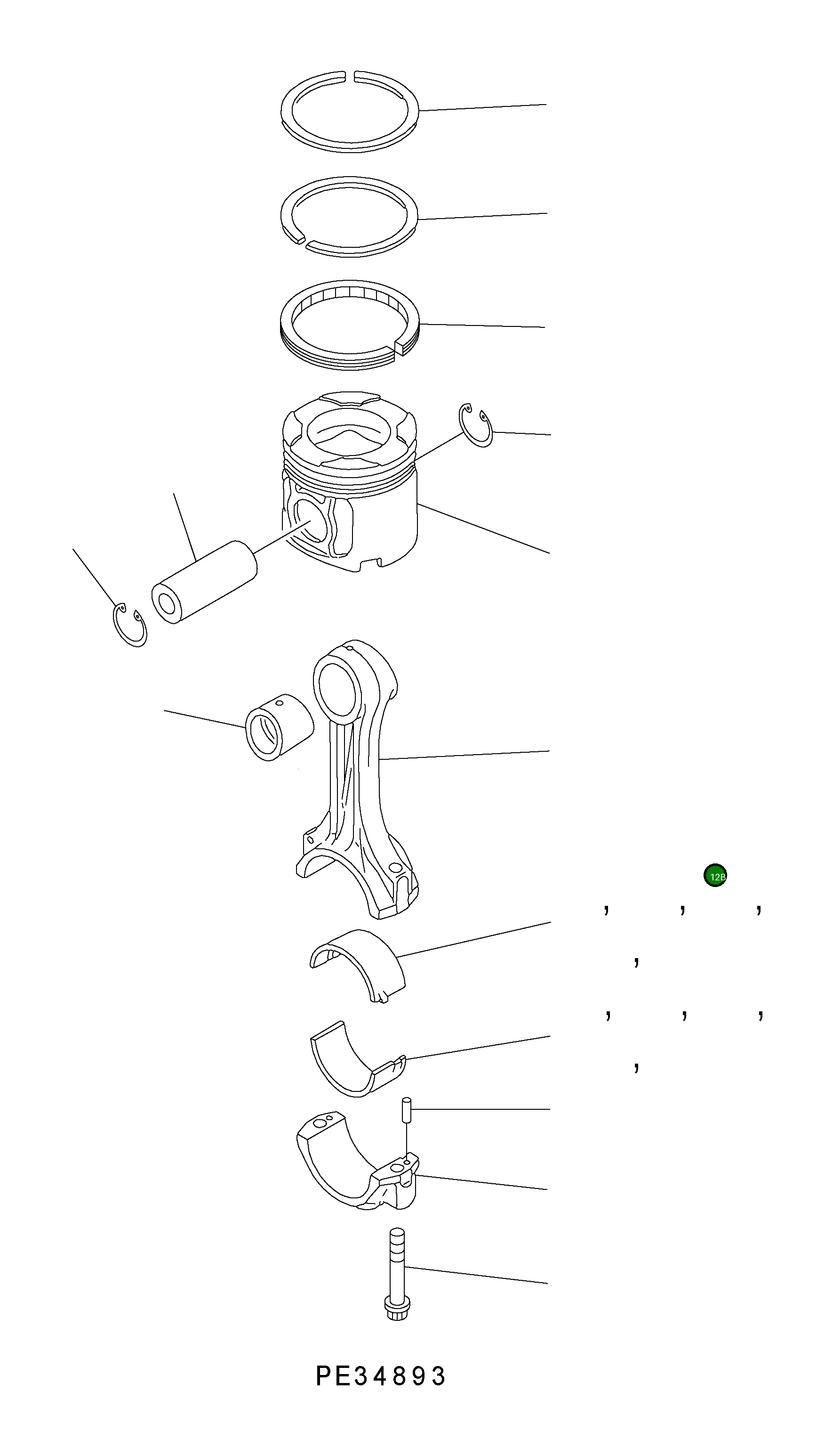Металл 6210-38-3450 Komatsu