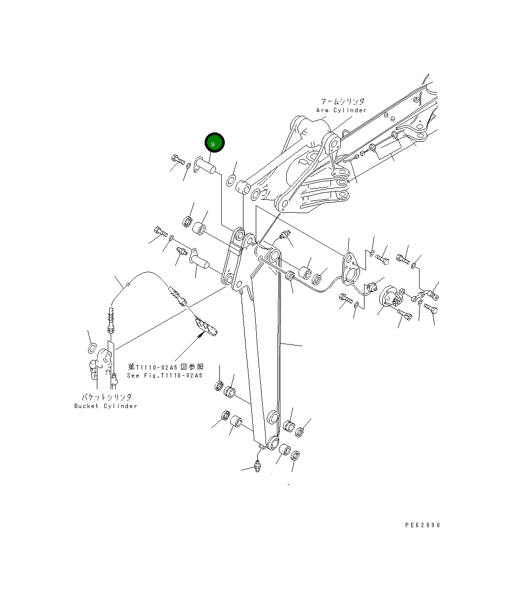 Палец 21U-70-21630 Komatsu