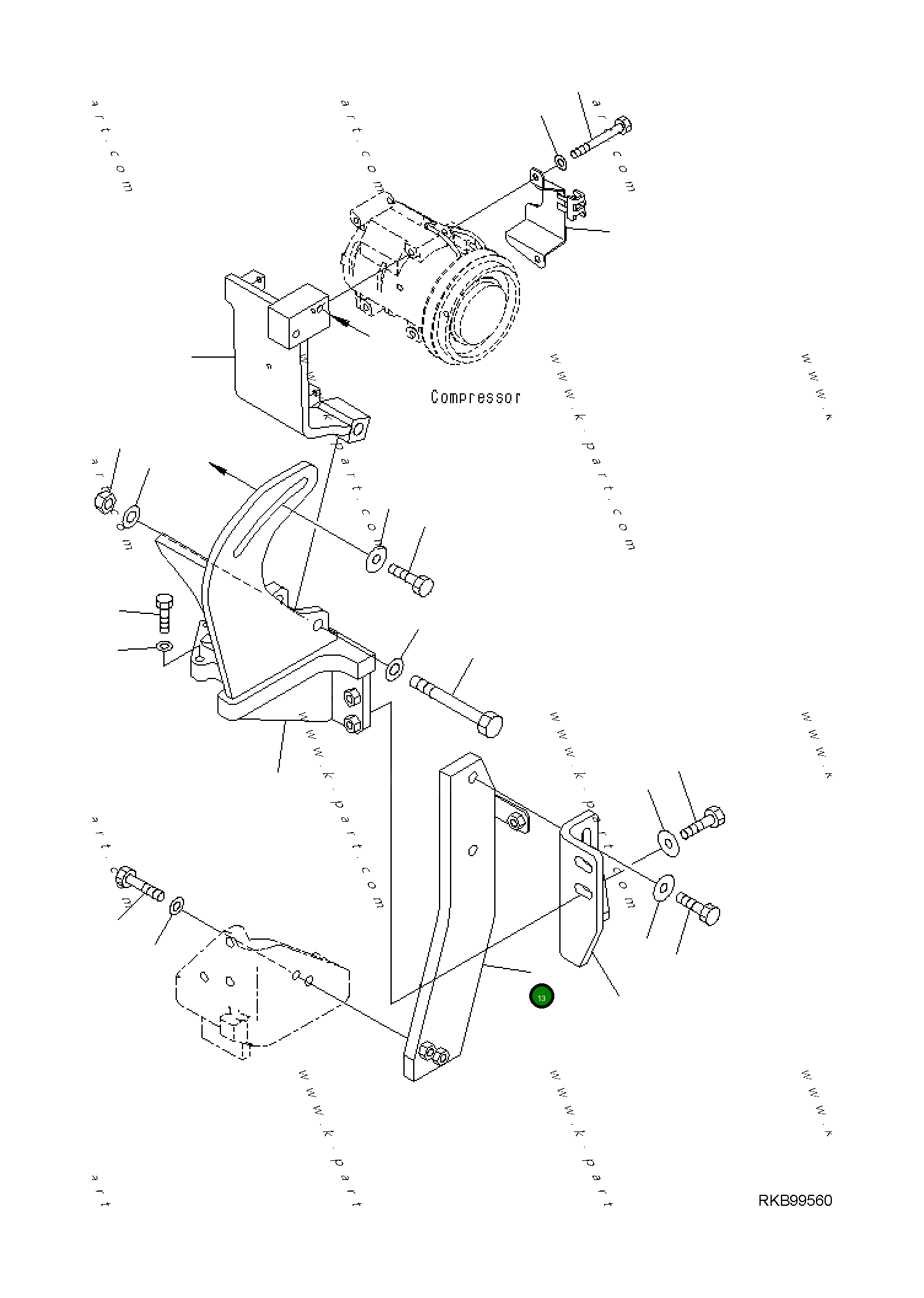 Кронштейн 21K-979-4141 Komatsu