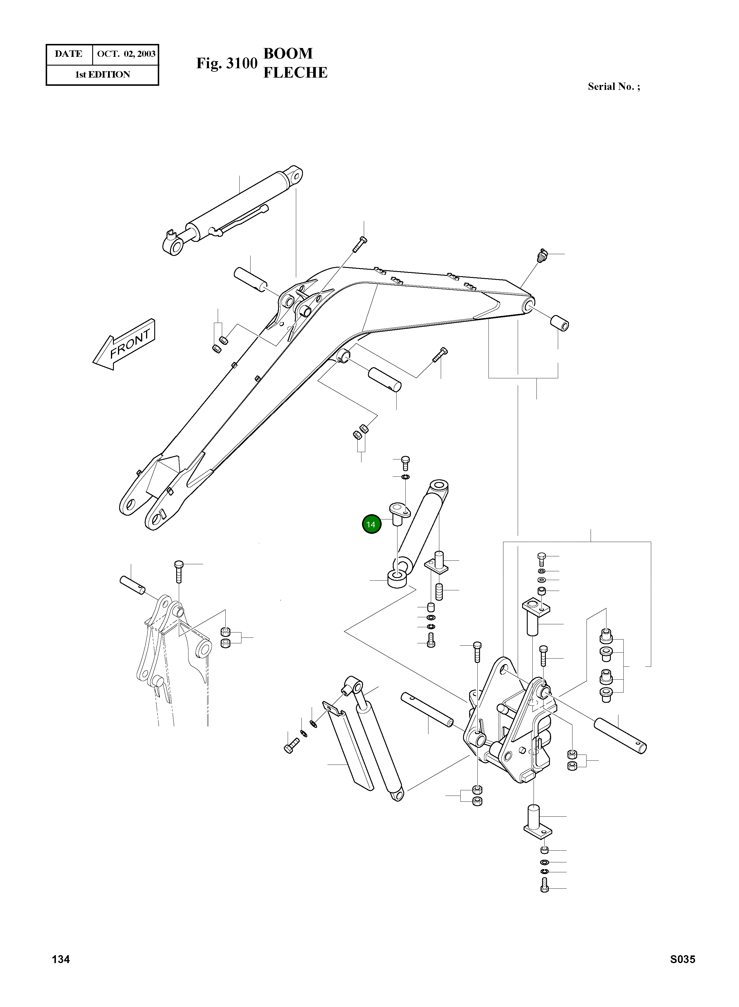 Палец 2123-2110B Komatsu