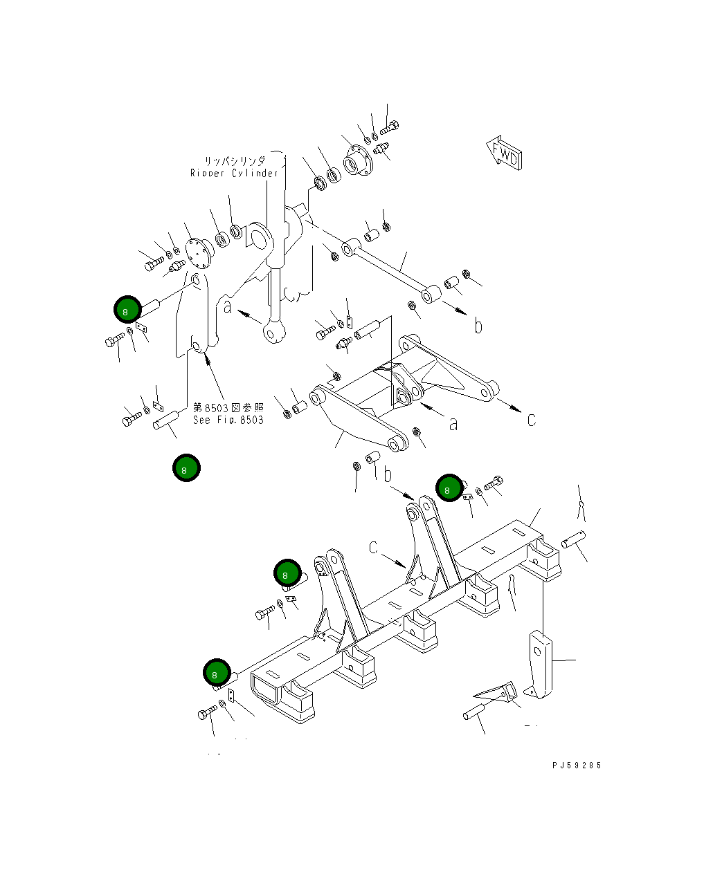 Палец 23B-785-1280 Komatsu