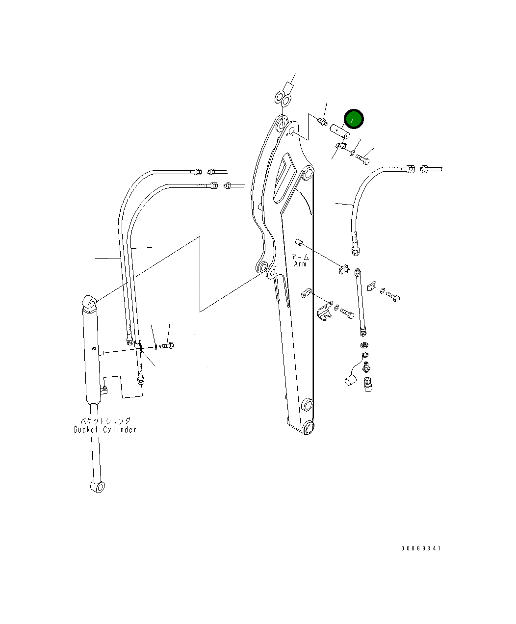 Палец 22L-70-21240 Komatsu