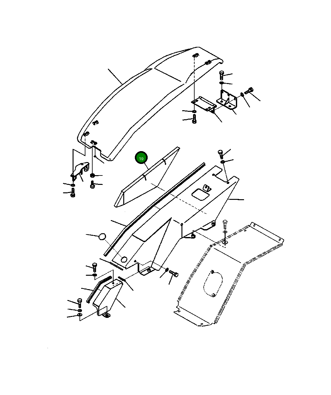 Лист 22P-54-12491 Komatsu