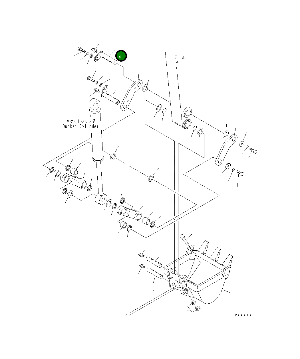 Палец 22J-70-11252 Komatsu