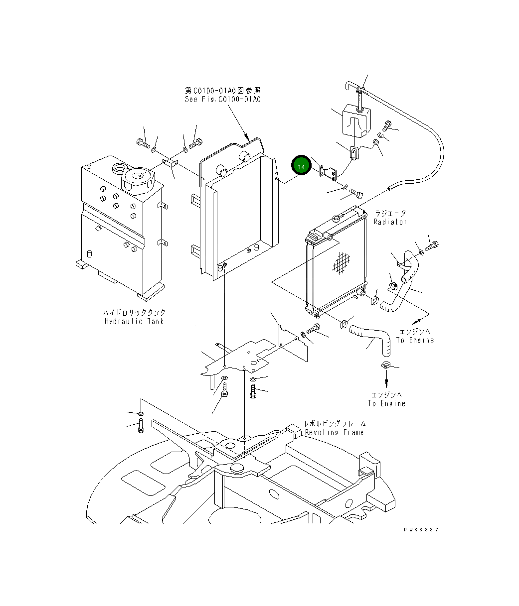 Кронштейн 22M-03-11471 Komatsu