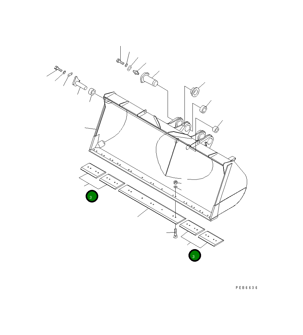Кромка 421-815-1131 Komatsu