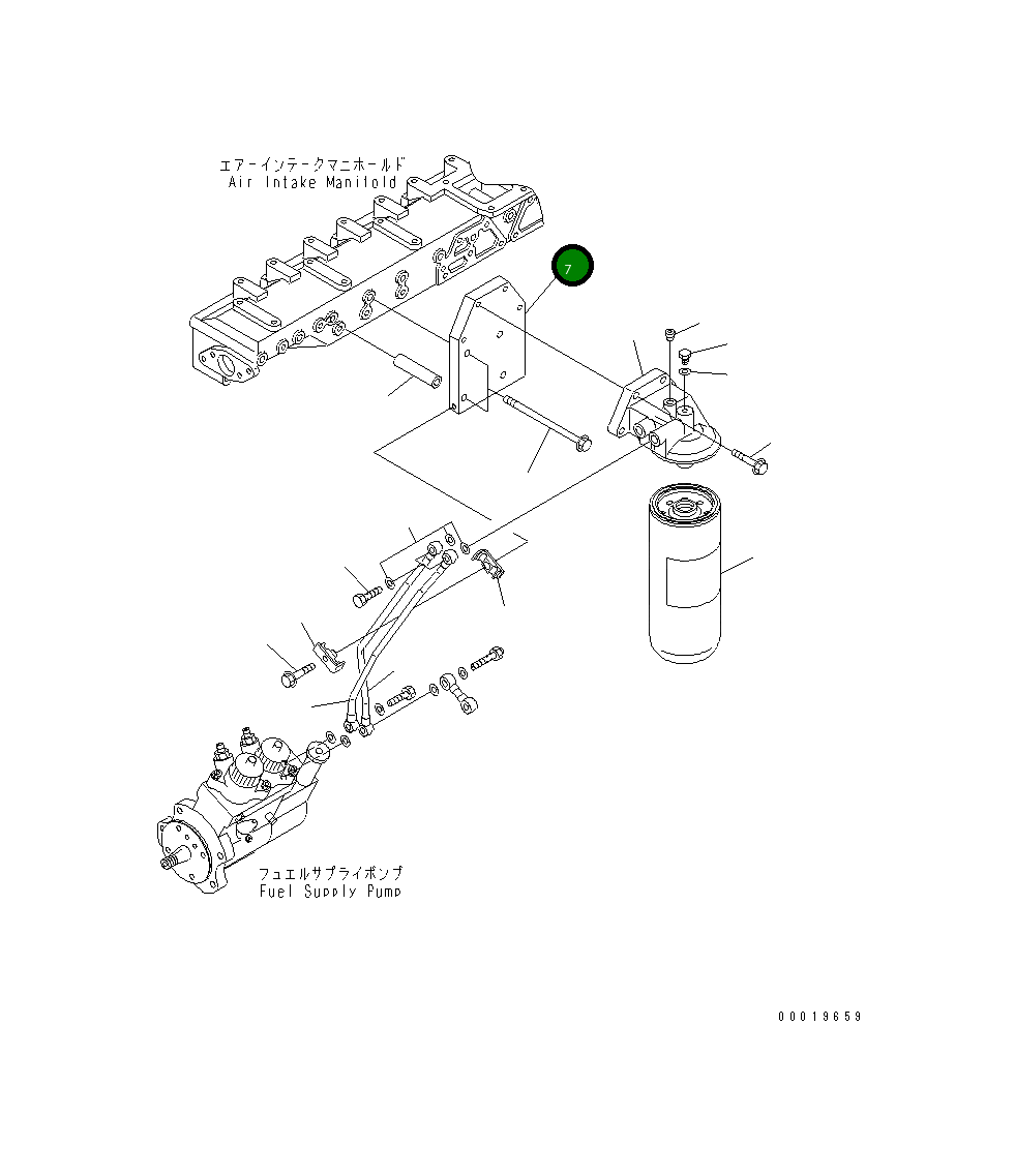 Кронштейн 6156-71-6410 Komatsu