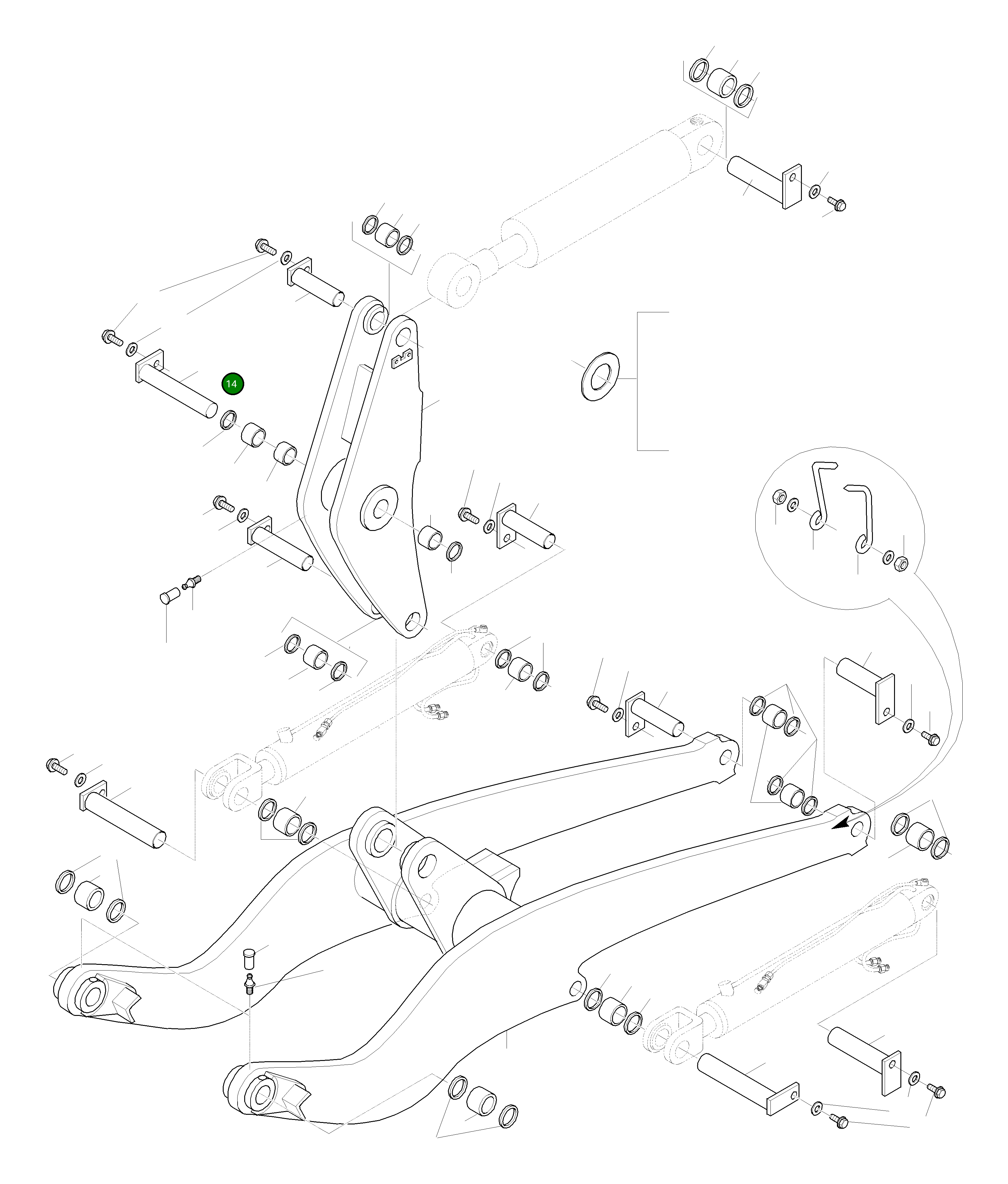 Палец 42U-70-11120 Komatsu