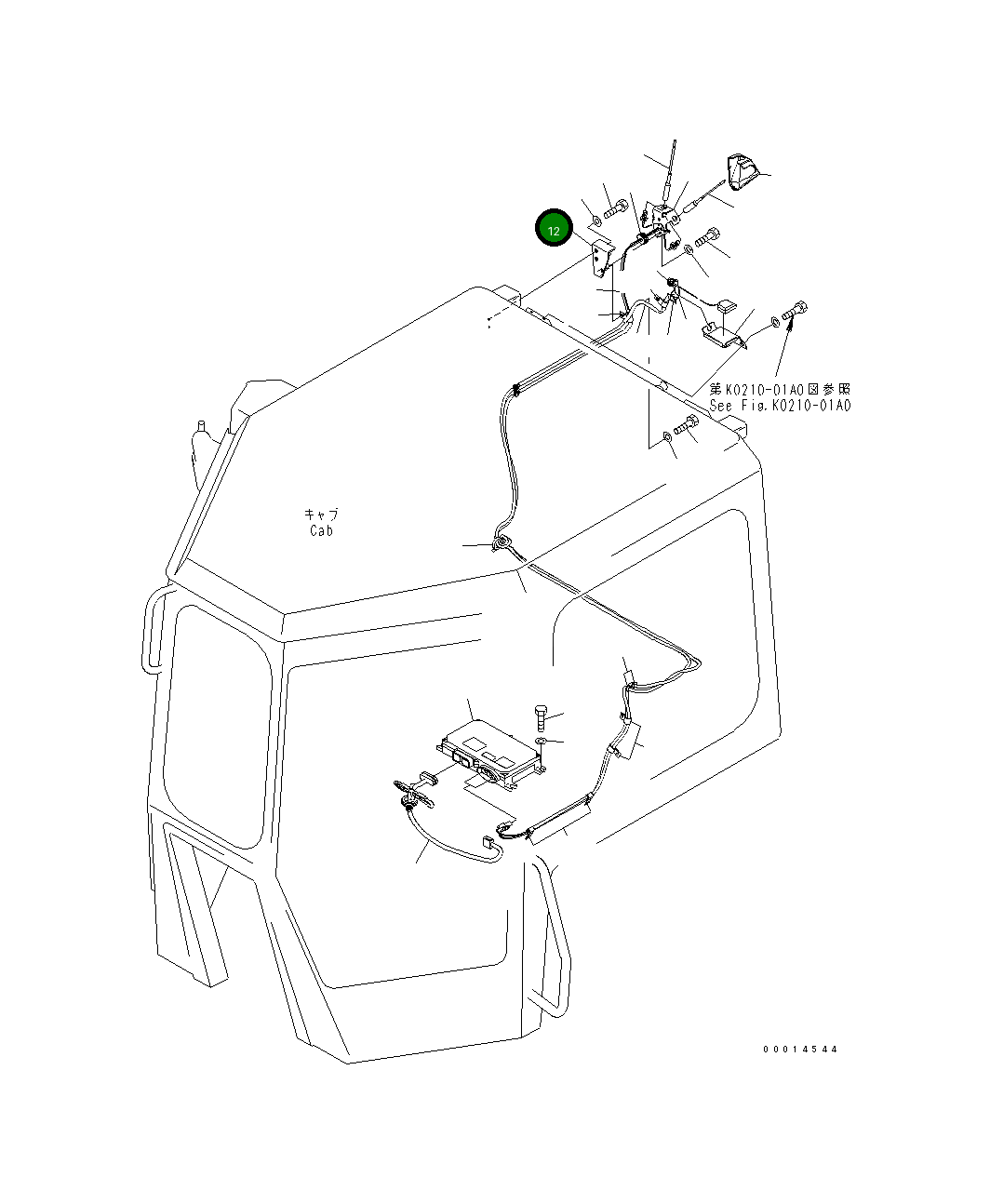 Кронштейн 124-54-65810 Komatsu