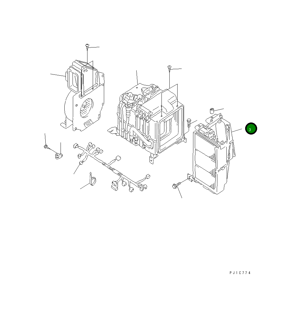Короб фильтра, в сборе ND146340-0473 Komatsu
