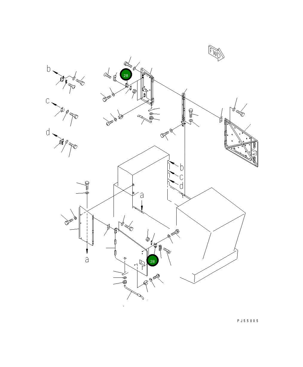 Кронштейн 26C-54-13380 Komatsu