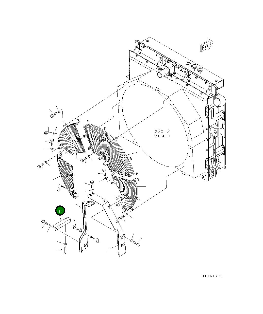 Кронштейн 569-03-88932 Komatsu