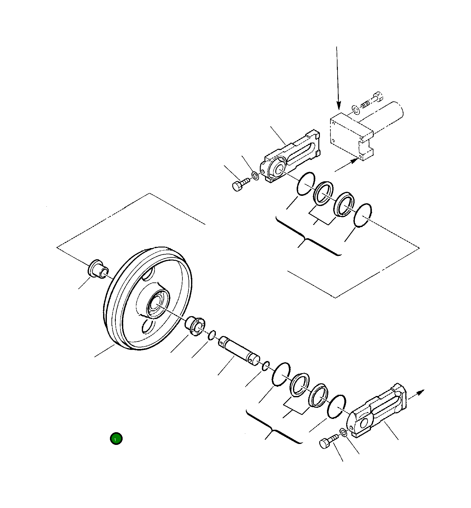 Направляющее колесо 3F4527600 Komatsu