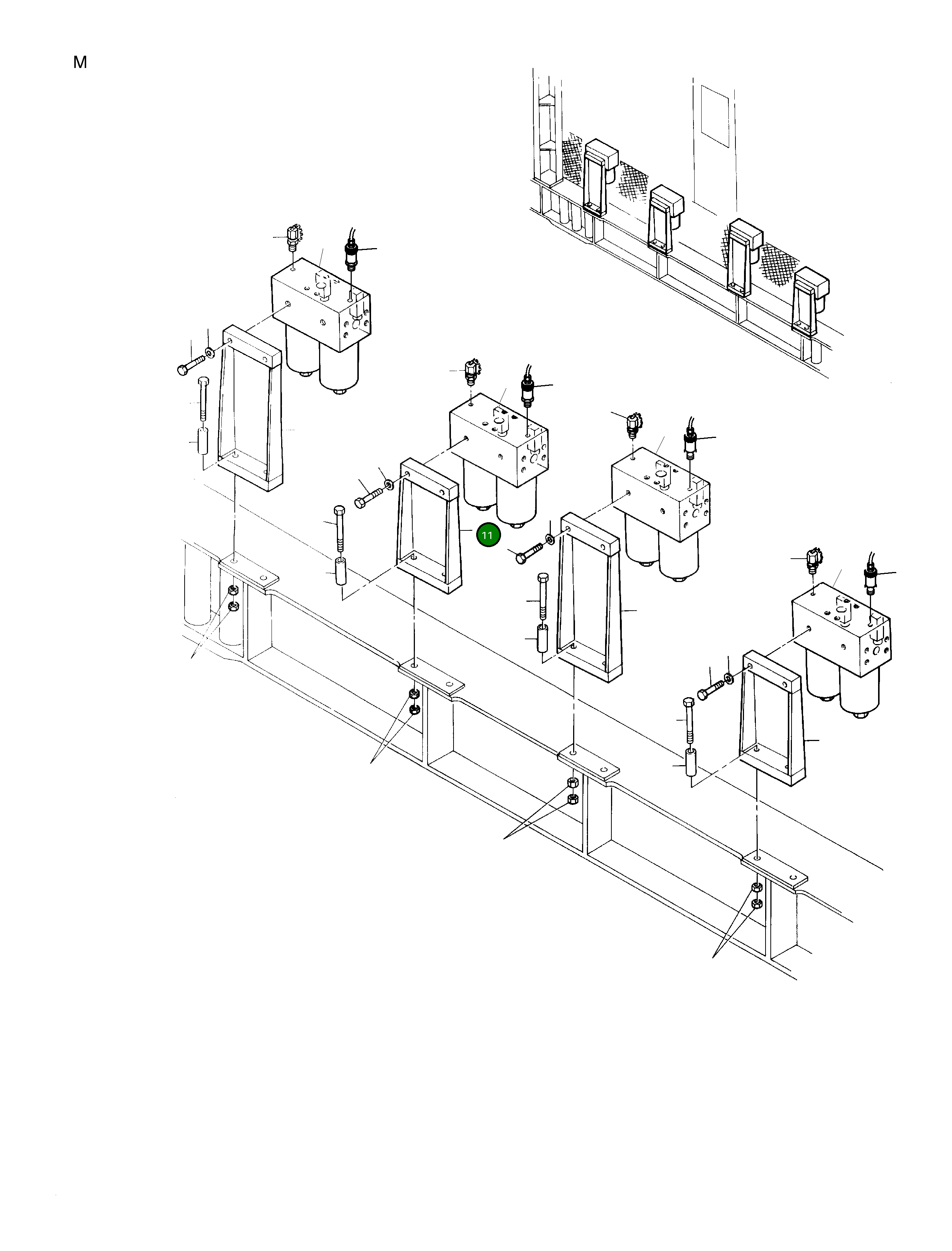 Кронштейн фильтра 396 517 40 Komatsu