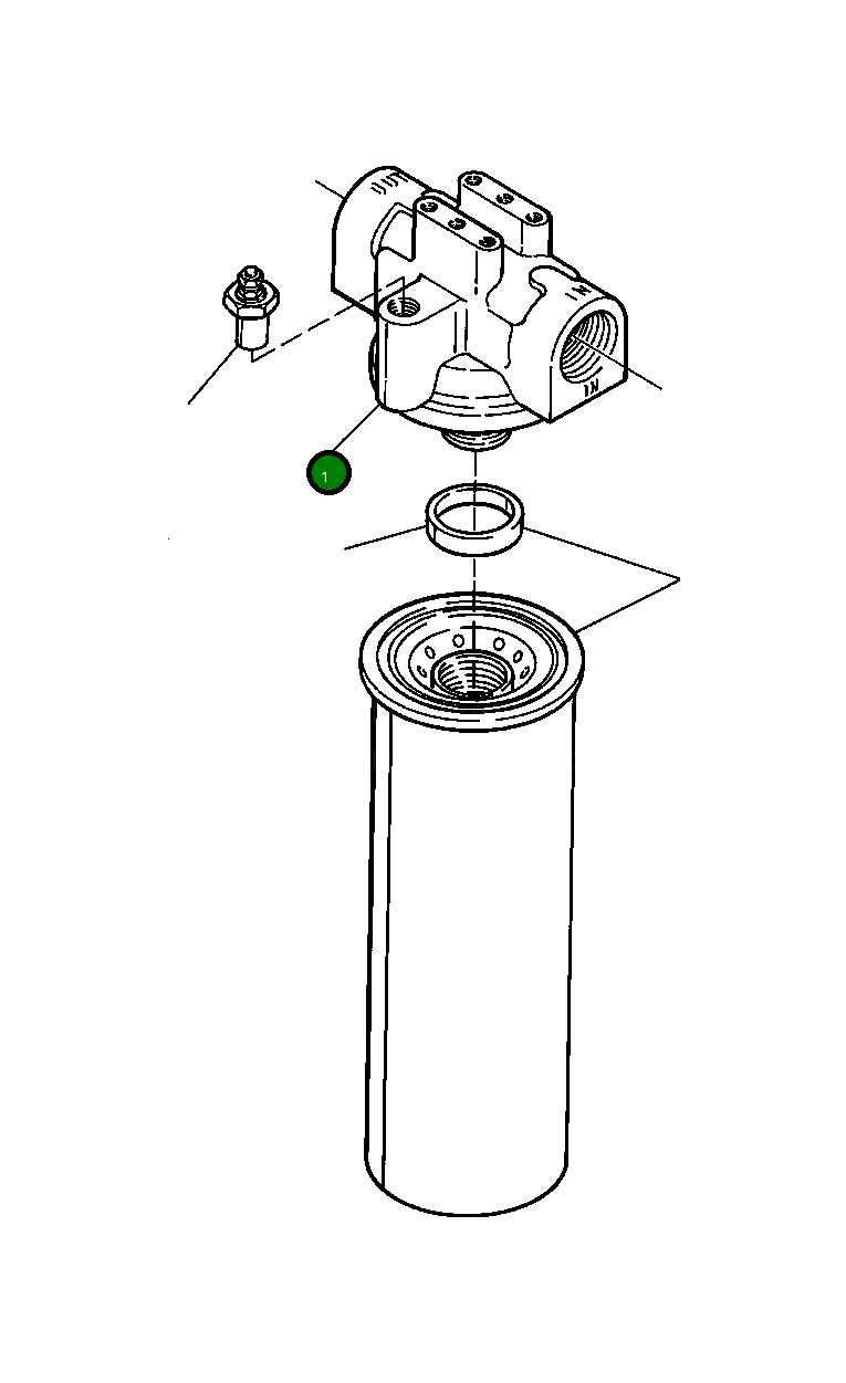 Основание фильтра в сборе с индикатором 1214 277 H91 Komatsu