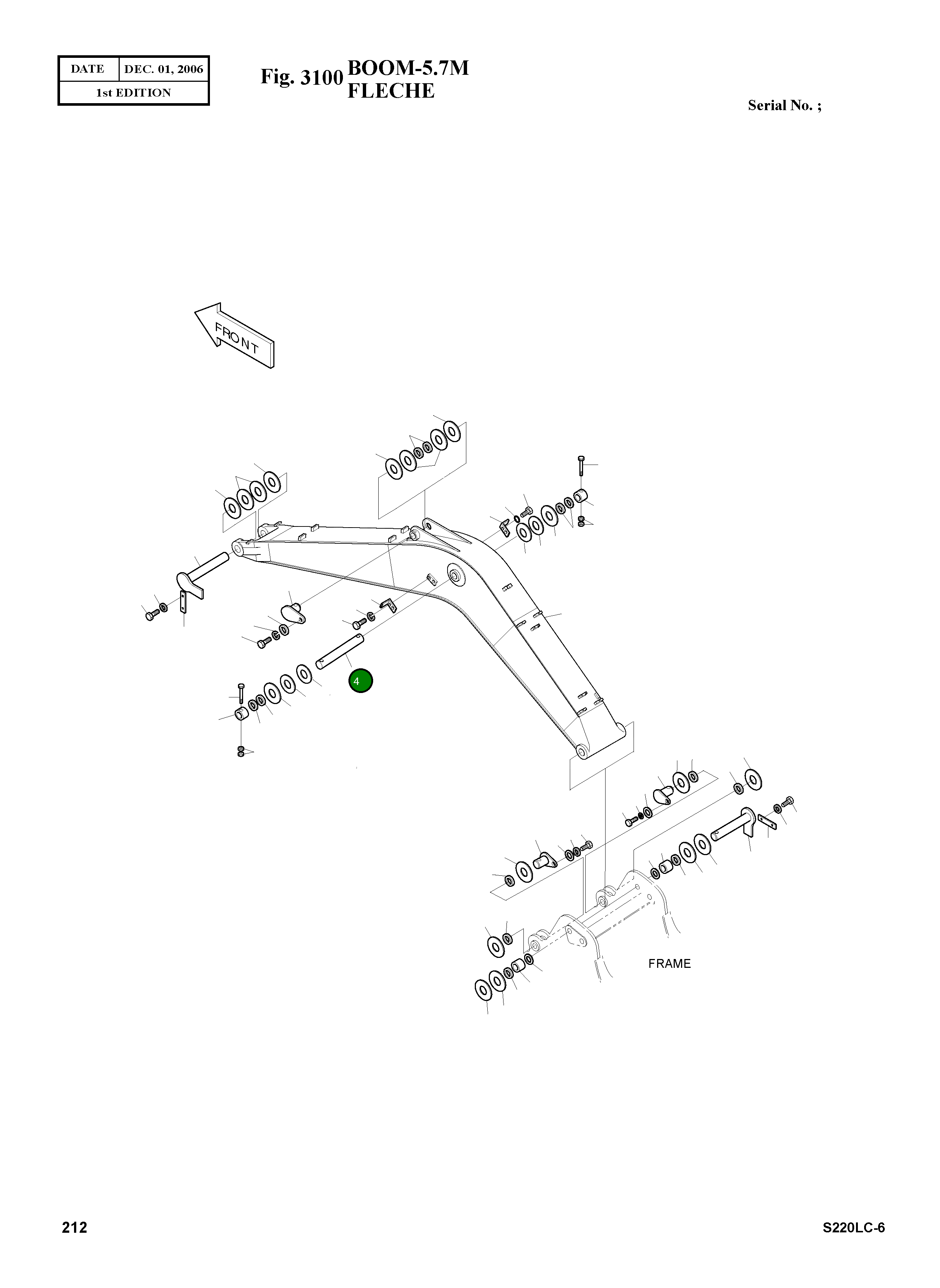 Палец 2123Y2184C-A Komatsu