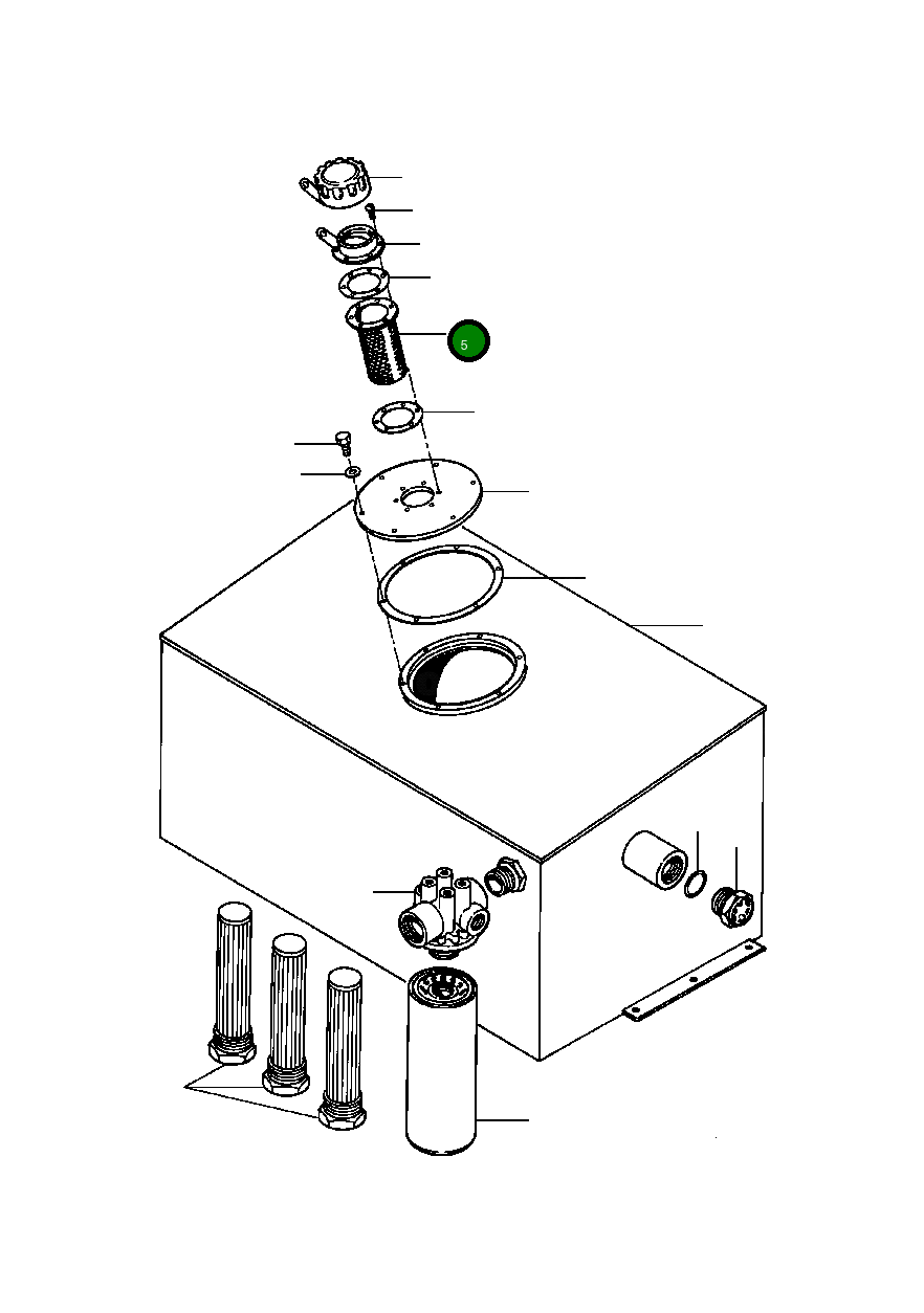 Корзина фильтра 1430 483 H1 Komatsu