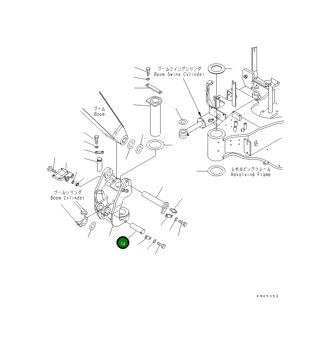 Палец 22L-70-11480 Komatsu