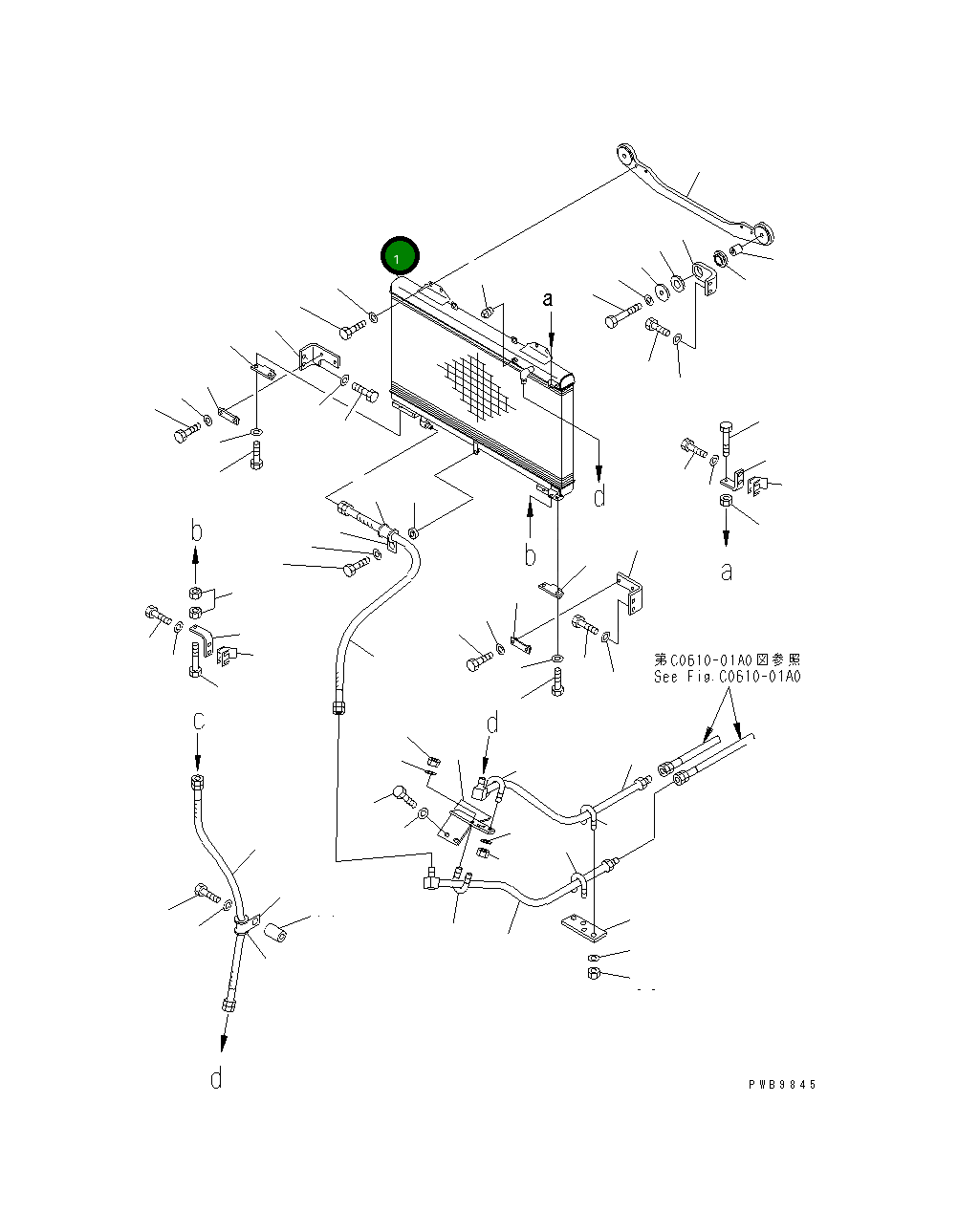 Масляный радиатор 17A-03-19411 Komatsu