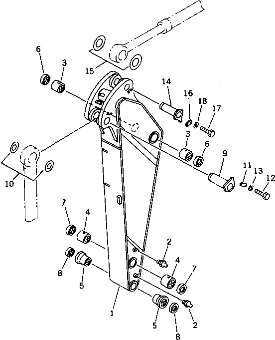 Палец 21N-70-12140 Komatsu