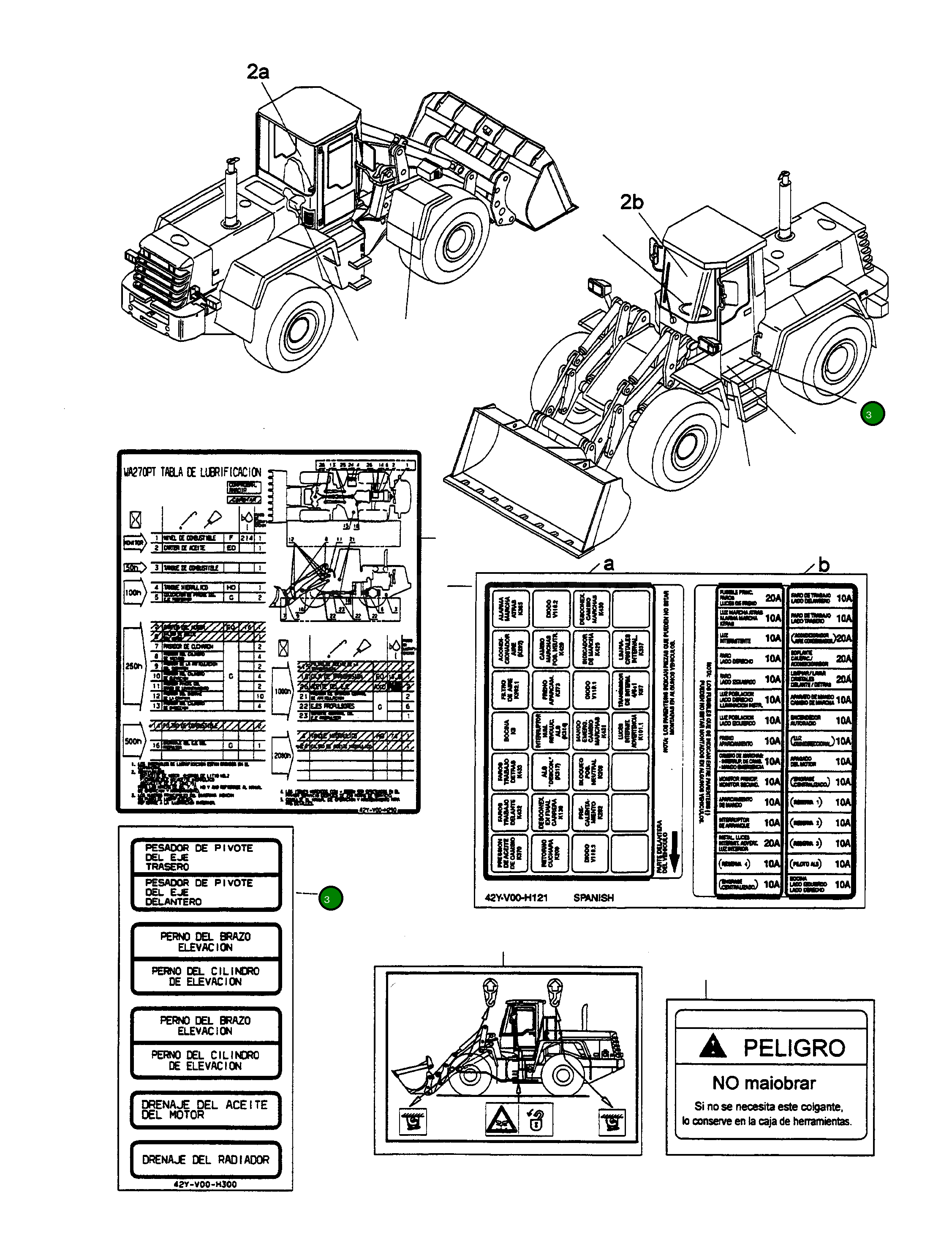 Наклейка 42Y-V00-H300 Komatsu