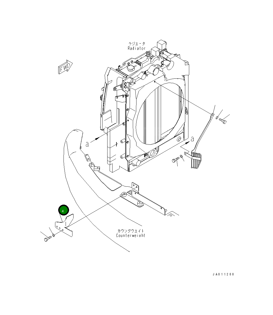 Кронштейн 201-03-89961 Komatsu