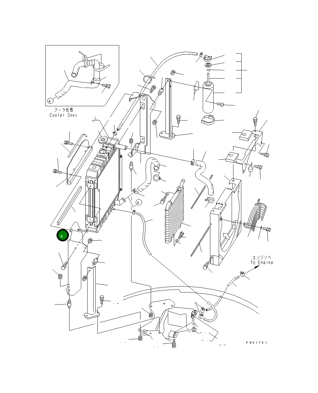 Крепление YM172423-13600 Komatsu