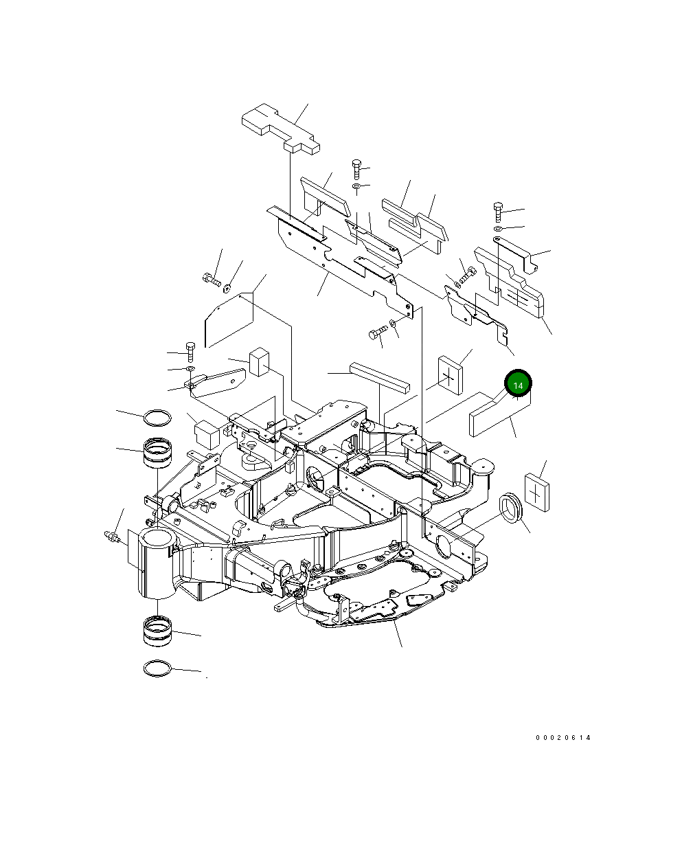 Кронштейн 22L-46-27350 Komatsu