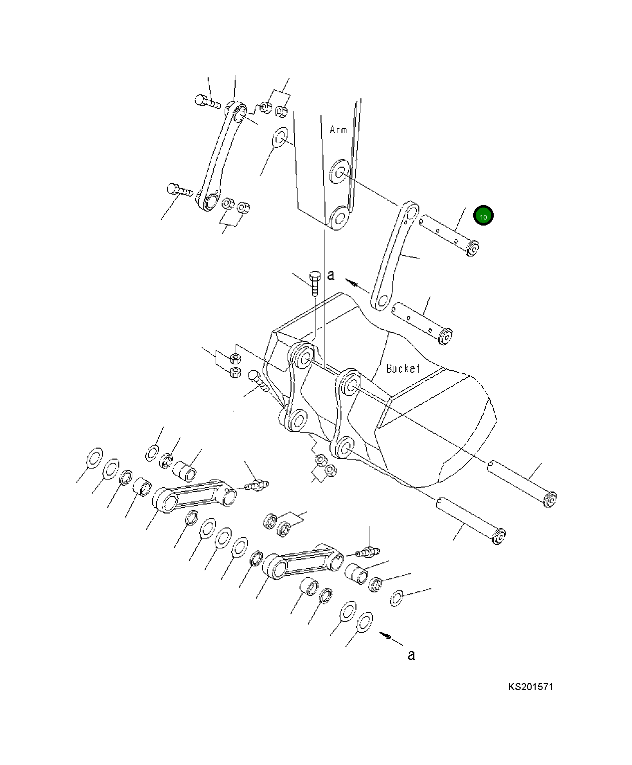 Палец 206-70-KB880 Komatsu